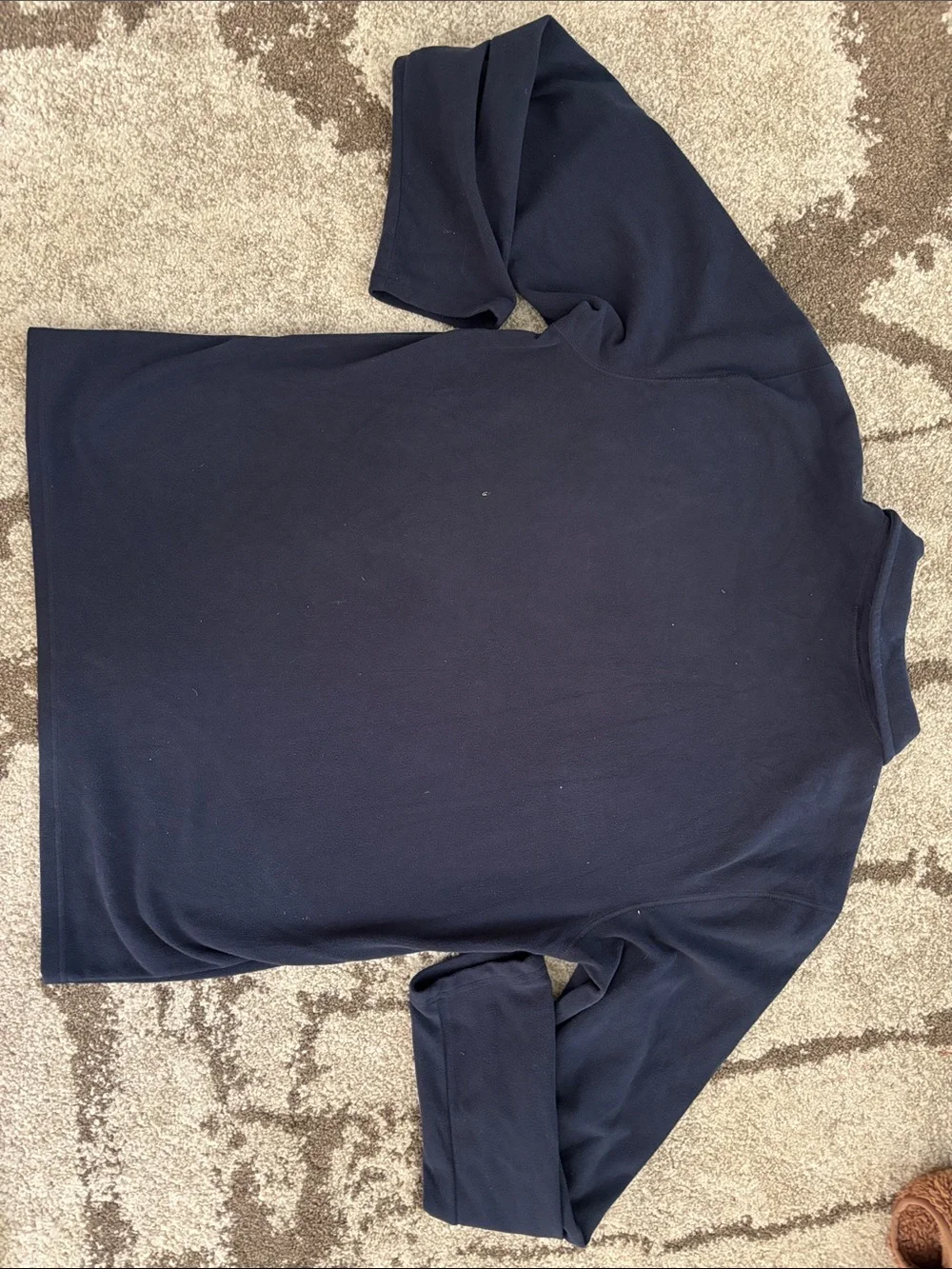 The North Face Men's Navy 1/4-Zip Fleece Pullover TKA- 100